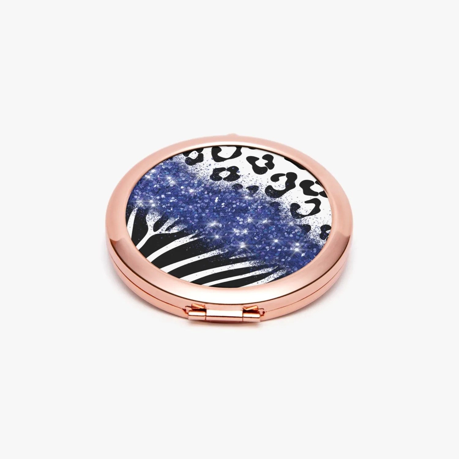 Navy Glitter | Compact Mirror