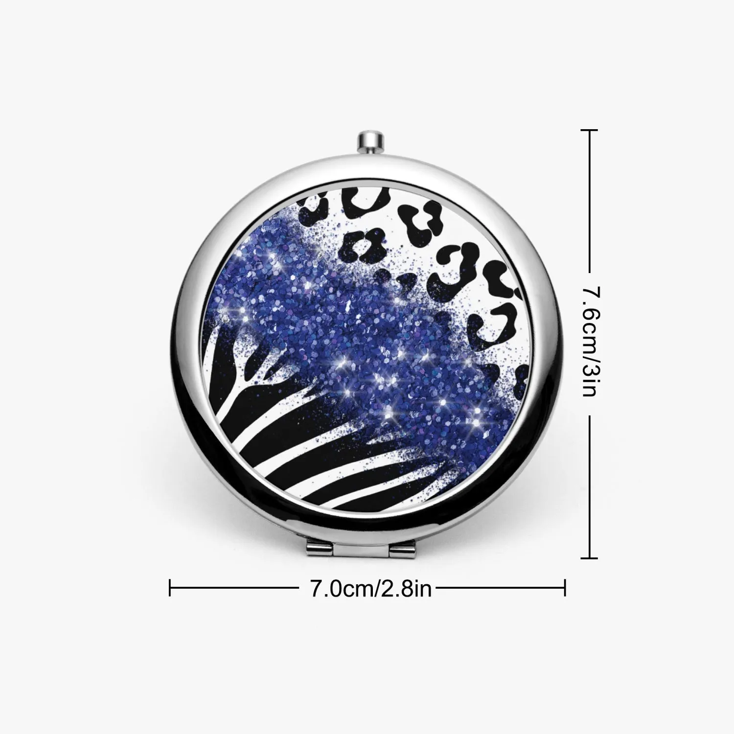 Navy Glitter | Compact Mirror