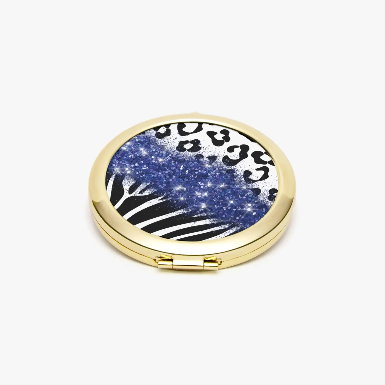 Navy Glitter | Compact Mirror