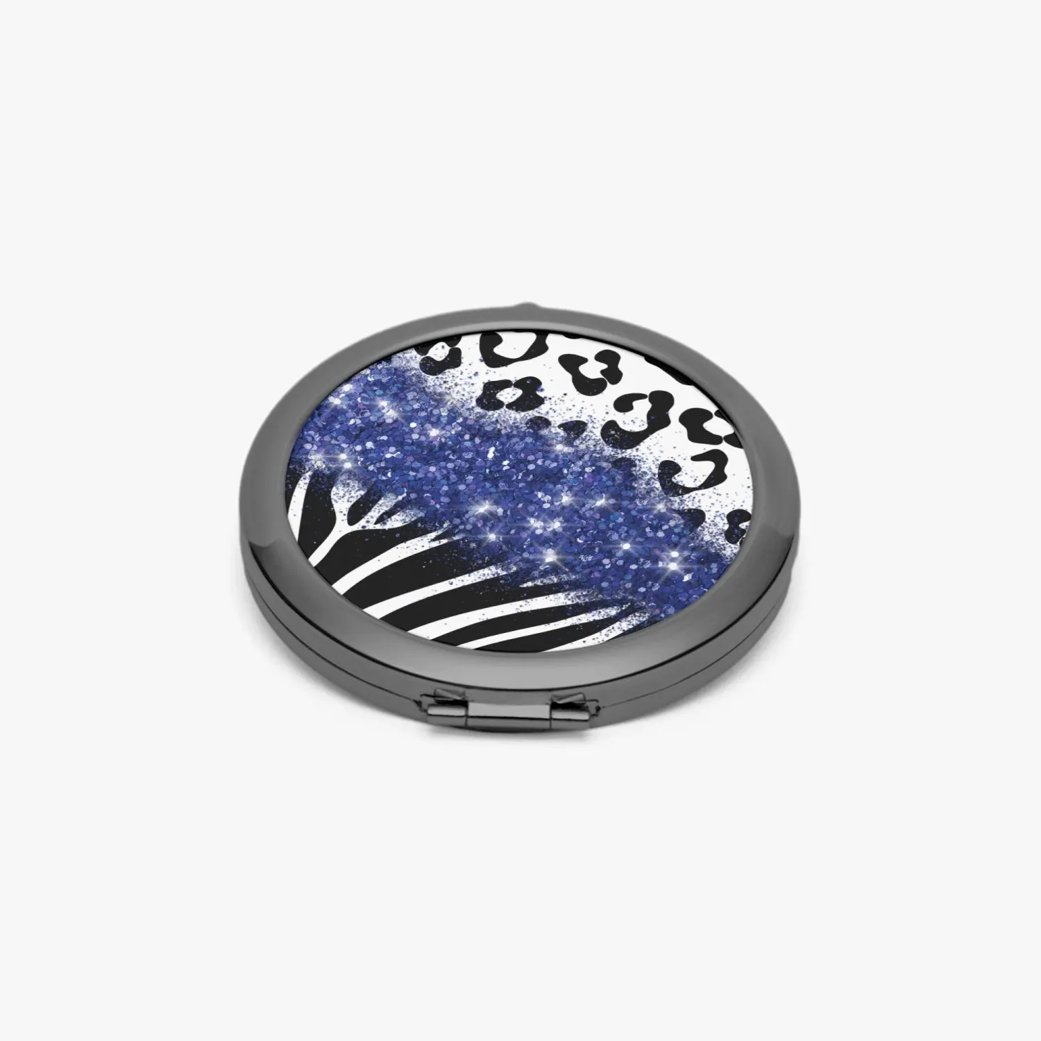 Navy Glitter | Compact Mirror