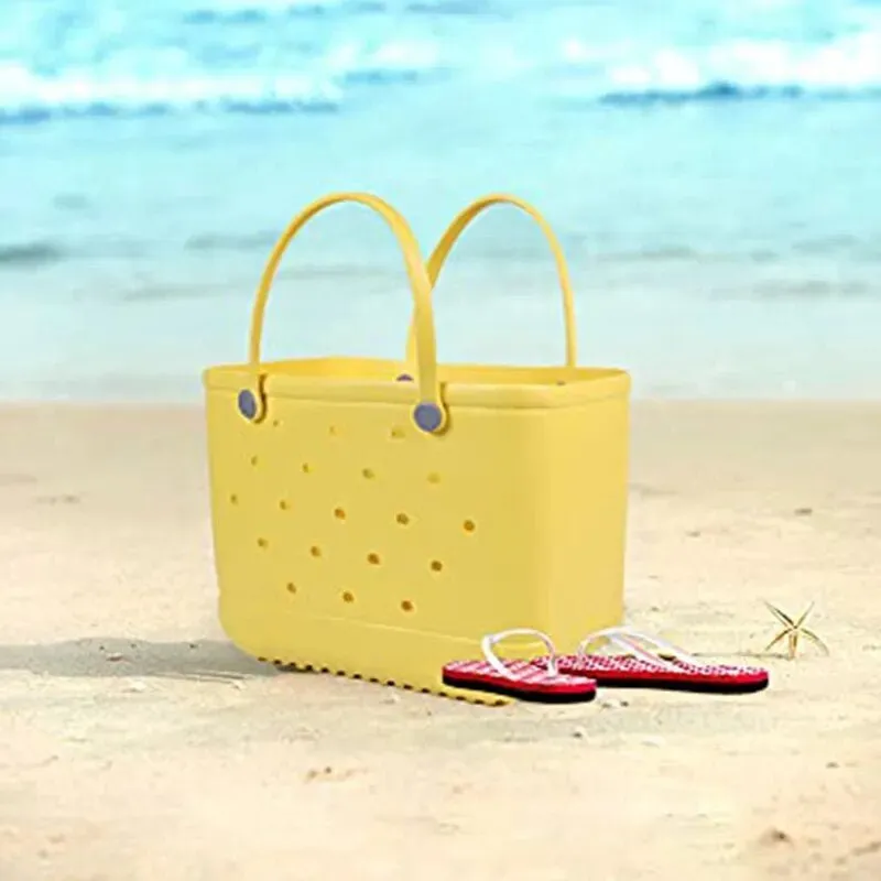 Oversize Waterproof Eva Tote Bag - Washable Tote Bag For Beach, Sports, Market