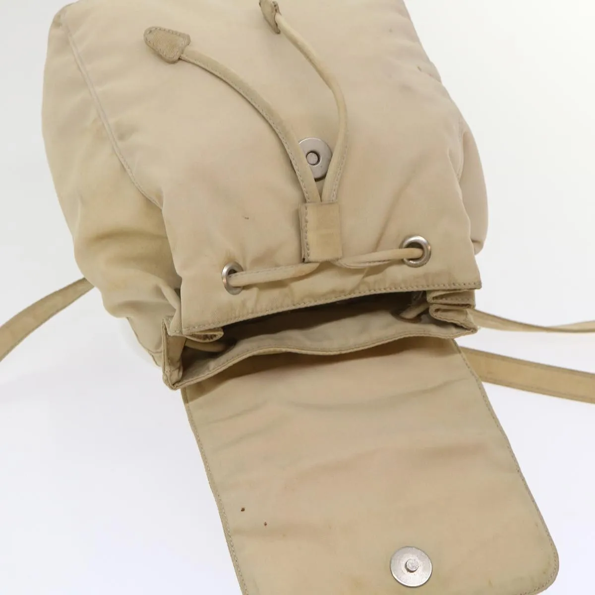 PRADA Backpack Nylon Beige  48226