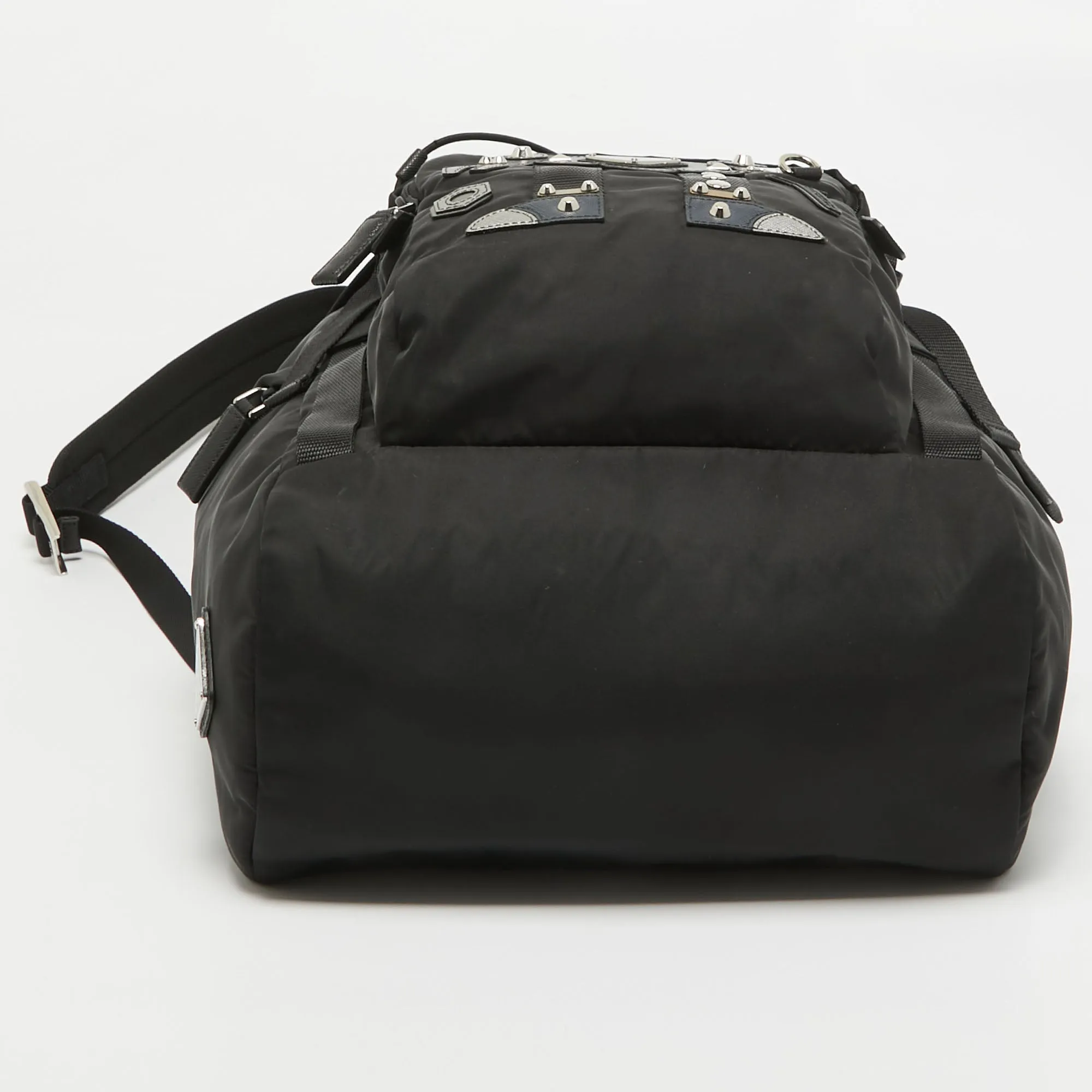Prada Black Nylon Robot Drawstring Backpack