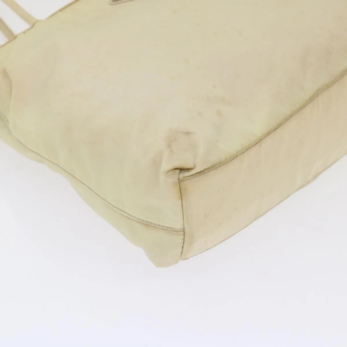 PRADA Hand Bag Nylon Beige  48236
