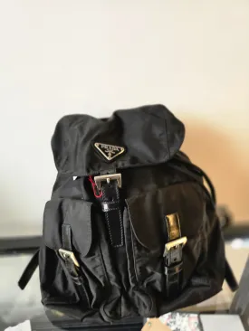 Prada Nylon Pocono Backpack Bag Black LPR17138