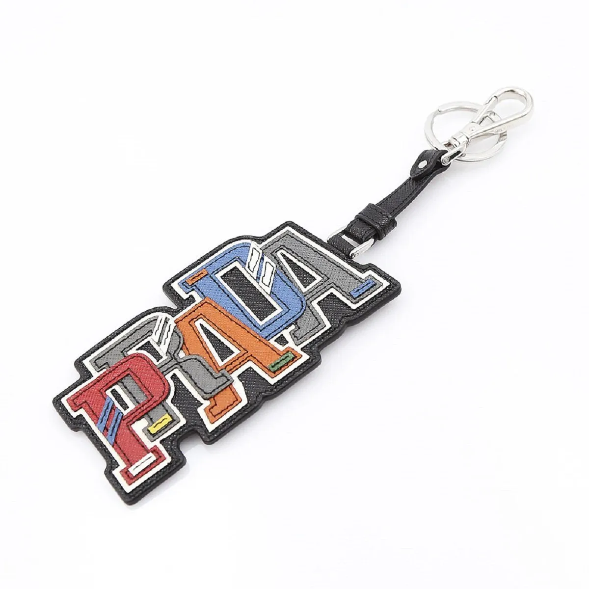 Prada Trick Pelle Saffiano Black PRADA Key Chain Charm 2TL253