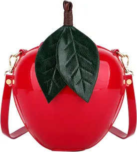 QZUnique Food Shape Cross Body Bag PU Cartoon Purse Ice Cream Sholuder Bag Handbag with Removable Chain