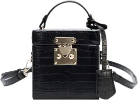 QZUnique Women's Square Box Handbag PU Cube Crossbody Shoulder Bag Wedding Clutch Bag Purse