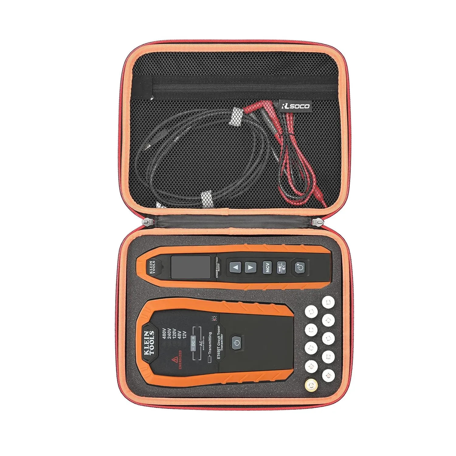 RLSOCO Hard Case for Klein Tools ET450 Advanced Circuit Breaker Finder and Wire Tracer Kit-Compact Tools Kit Organizer Case
