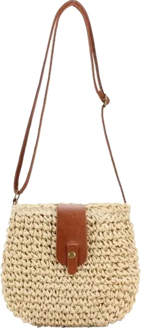 Small Summer Beach Bags Straw Beach Bag Woven Purse Cute Womens Handbag Shoulder Purse Straw Clutch Purses