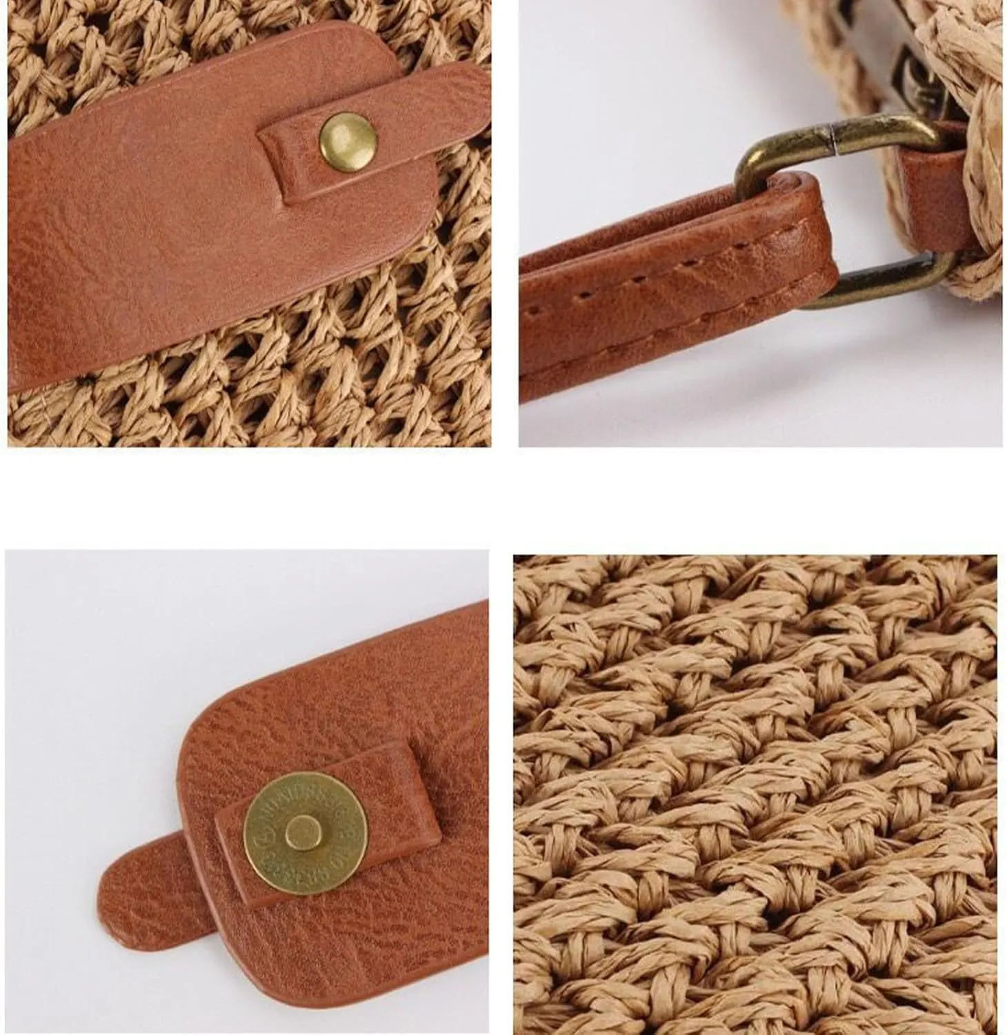 Small Summer Beach Bags Straw Beach Bag Woven Purse Cute Womens Handbag Shoulder Purse Straw Clutch Purses