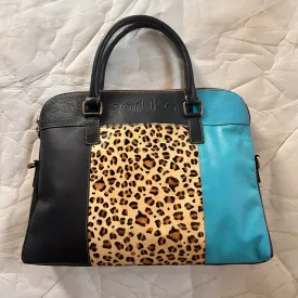 Soruka - Emilia Briefcase, Blues & Cheetah