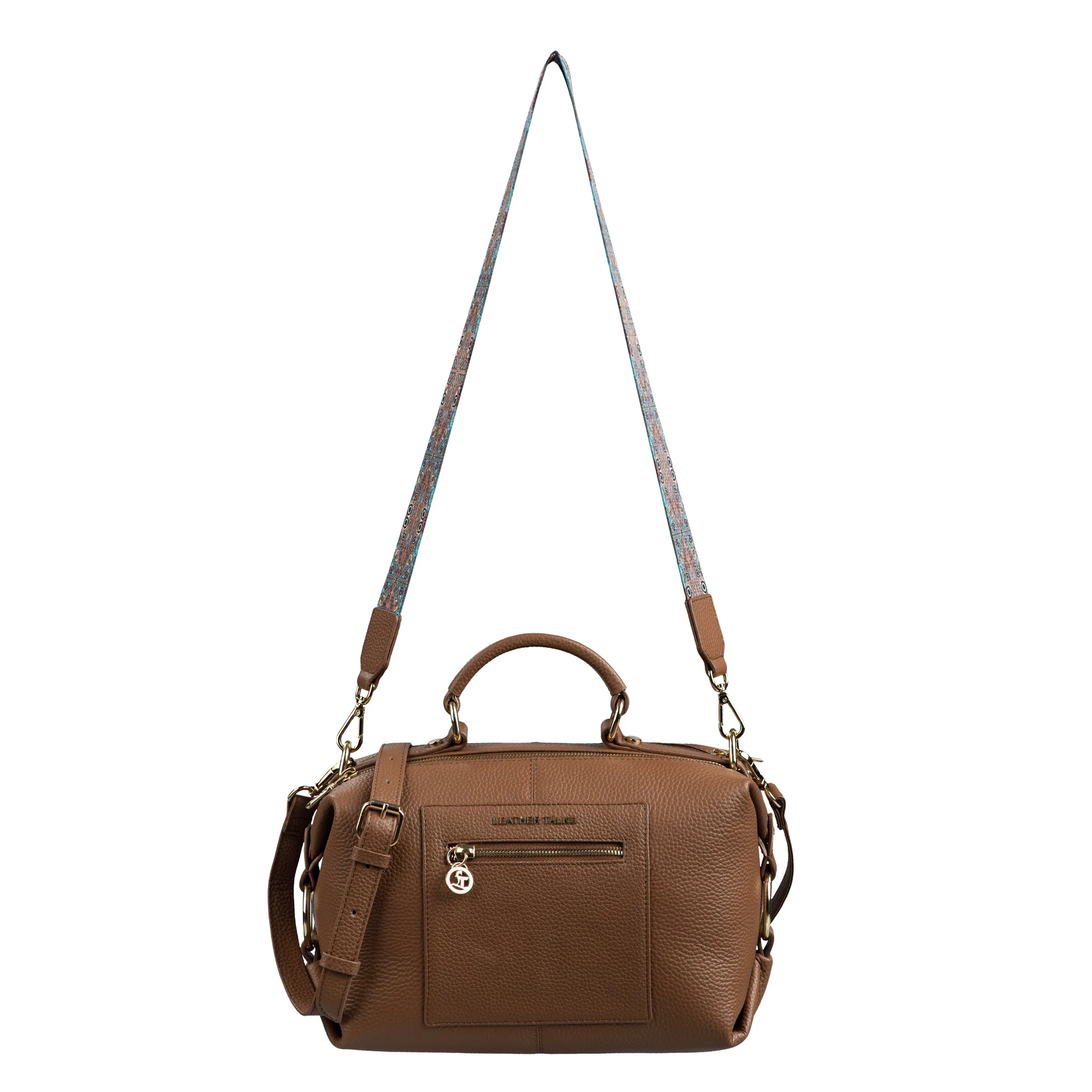Stacy Leather Handbag For Women | Sling Purse for Women | 100% Genuine Leather Crossbody Bag | Ideal For Office, Meeting, Travel, Party | Color: Tan, Black, Green & Blue