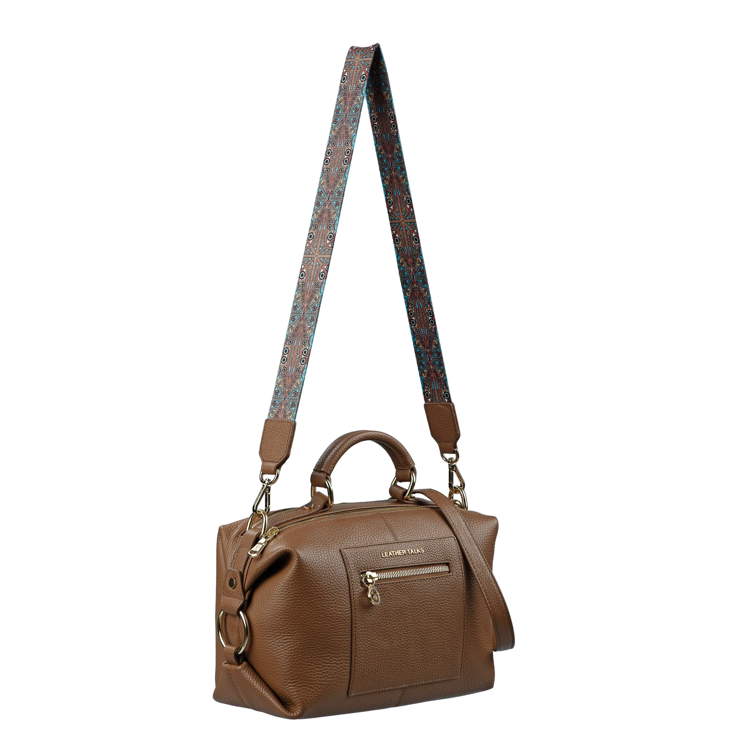 Stacy Leather Handbag For Women | Sling Purse for Women | 100% Genuine Leather Crossbody Bag | Ideal For Office, Meeting, Travel, Party | Color: Tan, Black, Green & Blue
