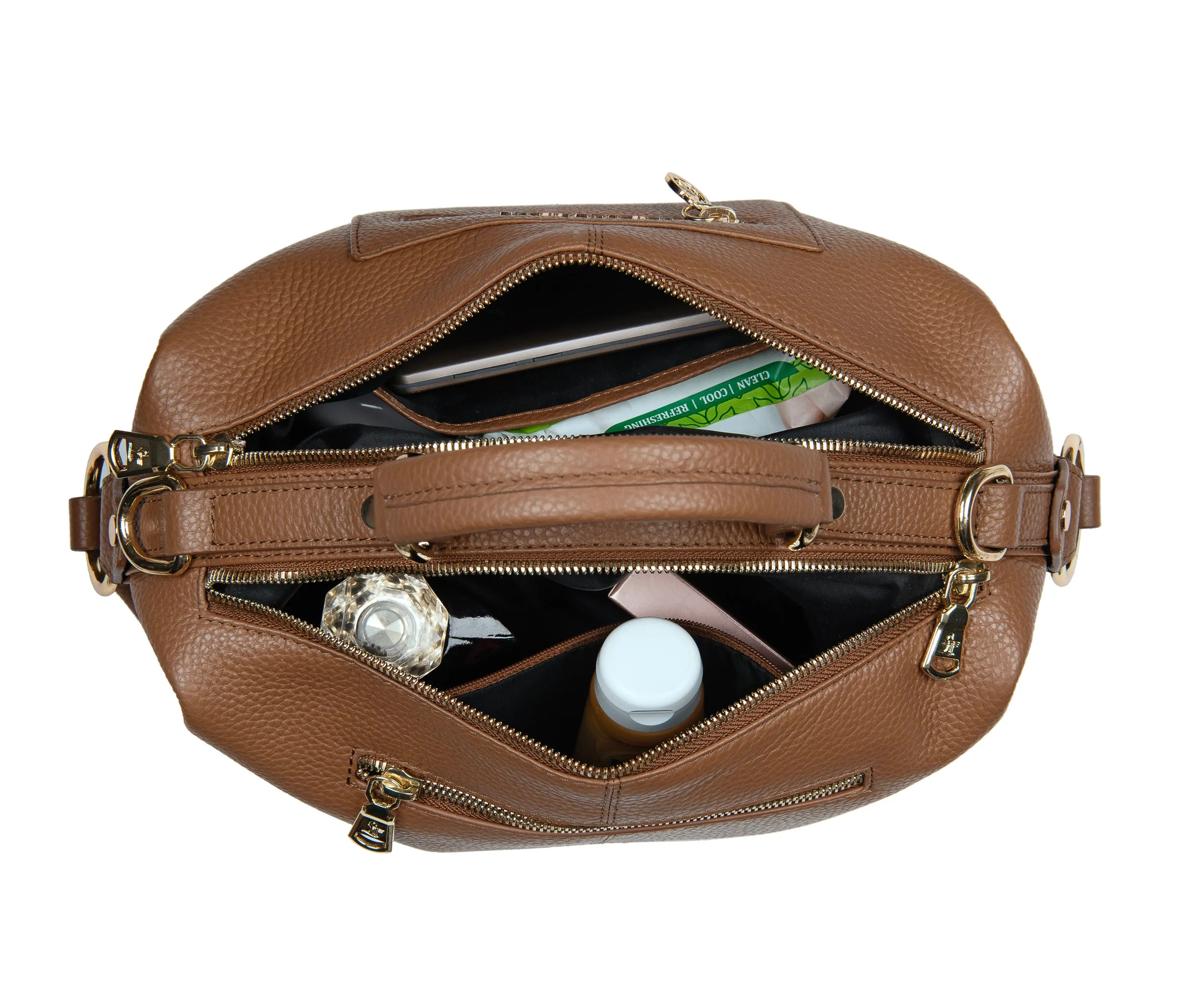 Stacy Leather Handbag For Women | Sling Purse for Women | 100% Genuine Leather Crossbody Bag | Ideal For Office, Meeting, Travel, Party | Color: Tan, Black, Green & Blue