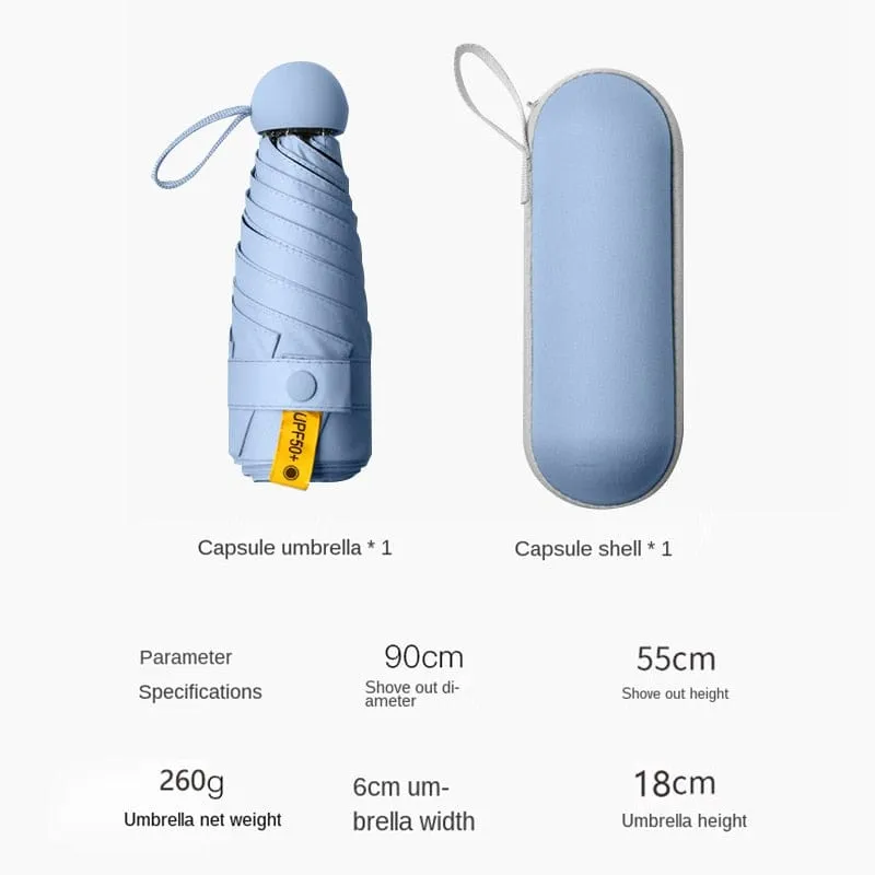SunGuard: Ultra Compact UV-Protective Mini Umbrella for On-the-Go Protection