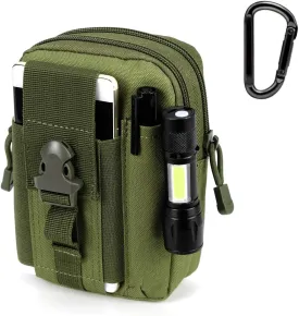 Tactical Waist Pouch MOLLE EDC Pouch Outdoor Man Waist Bag with Phone Belt Clip Holder Holster Carrying Pouch for Smartphone
