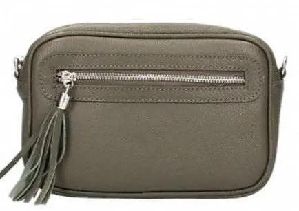 TAMMY Italian leather large cross body bag