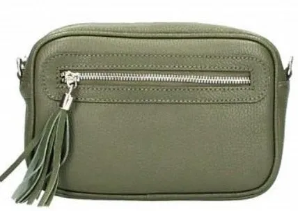 TAMMY Italian leather large cross body bag