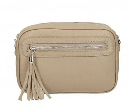 TAMMY Italian leather large cross body bag