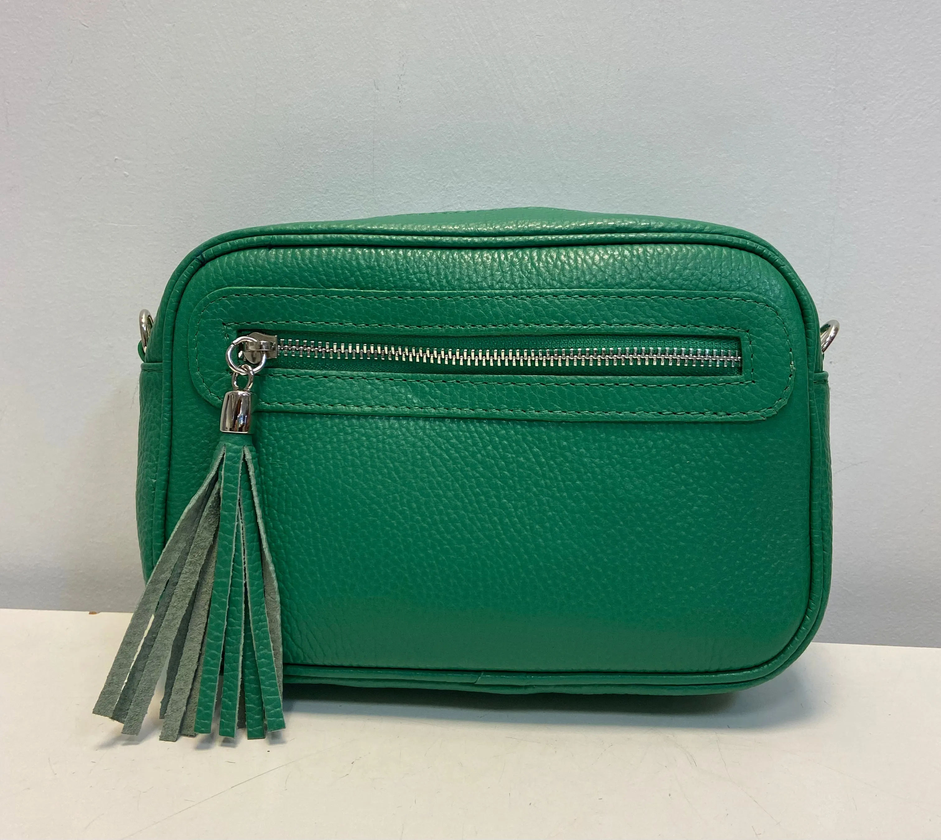 TAMMY Italian leather large cross body bag