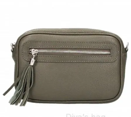 TAMMY Italian leather large cross body bag