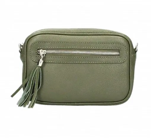 TAMMY Italian leather large cross body bag