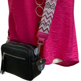 TAMMY Italian leather large cross body bag