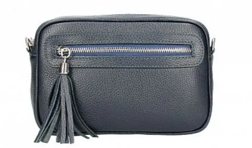 TAMMY Italian leather large cross body bag