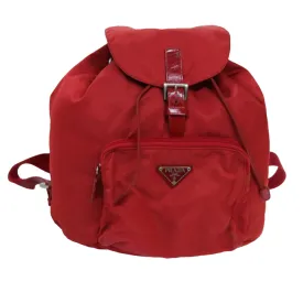 Trendy Inspired Prada Backpack Nylon Red Auth 71860