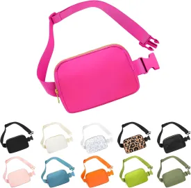 Waist Belt Bag Fashion Fanny Women and Men Gift Waist Pack With Adjustable Strap For Travel Running Hiking Walking Magenta