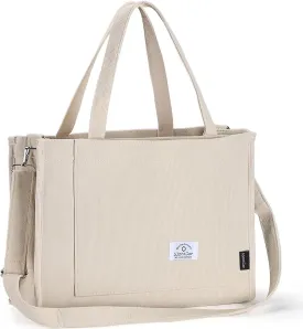 WantGor Tote Bag for Women, Corduroy Crossbody Bags Shoulder Handbag Small Satchel Hobo Bag Purse