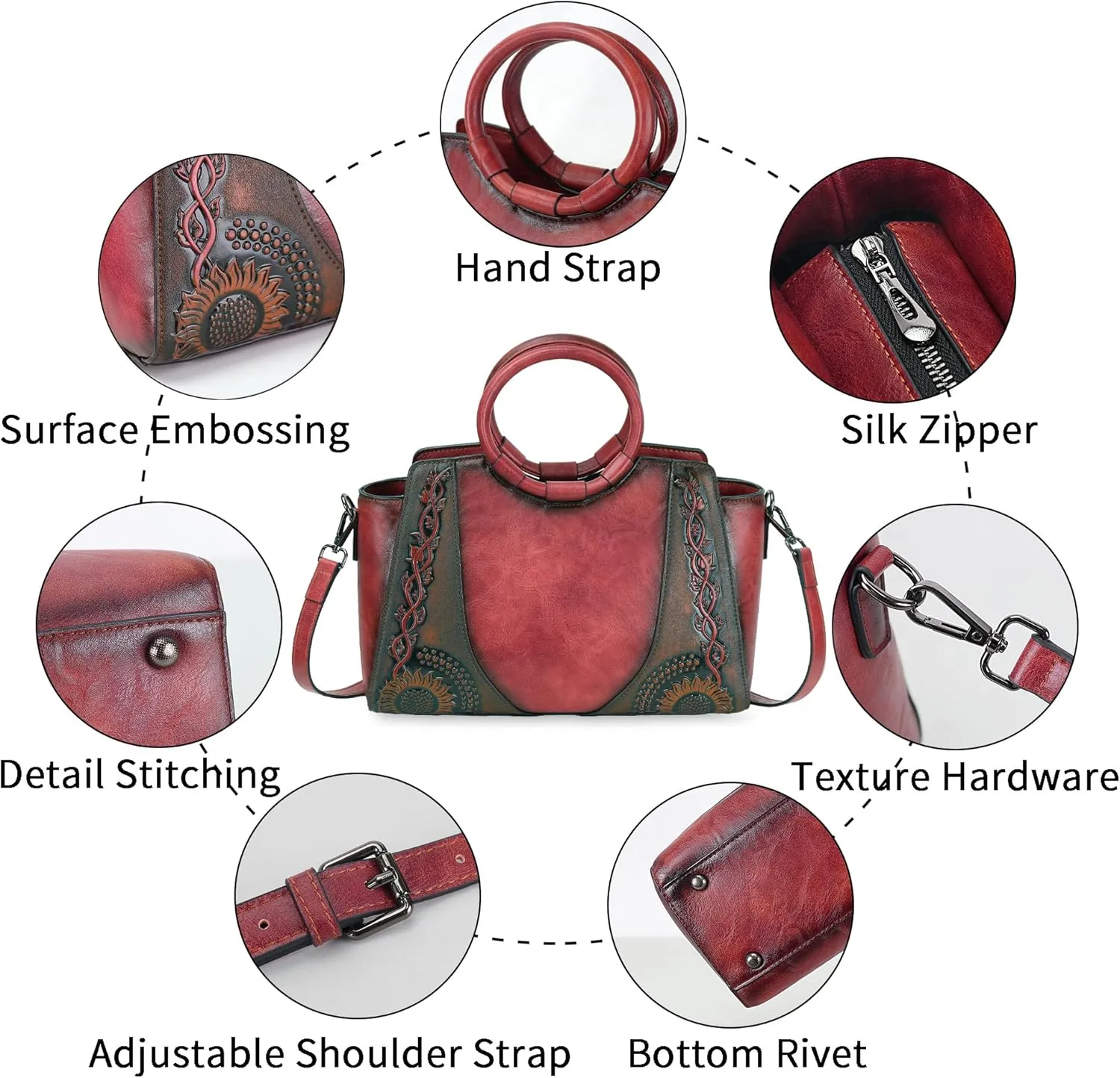 Women Satchel Handbags Crossbody Bag Top Handle Purse ans Hanbags Leather Shoulder Bag Hobo Medium Size Tote