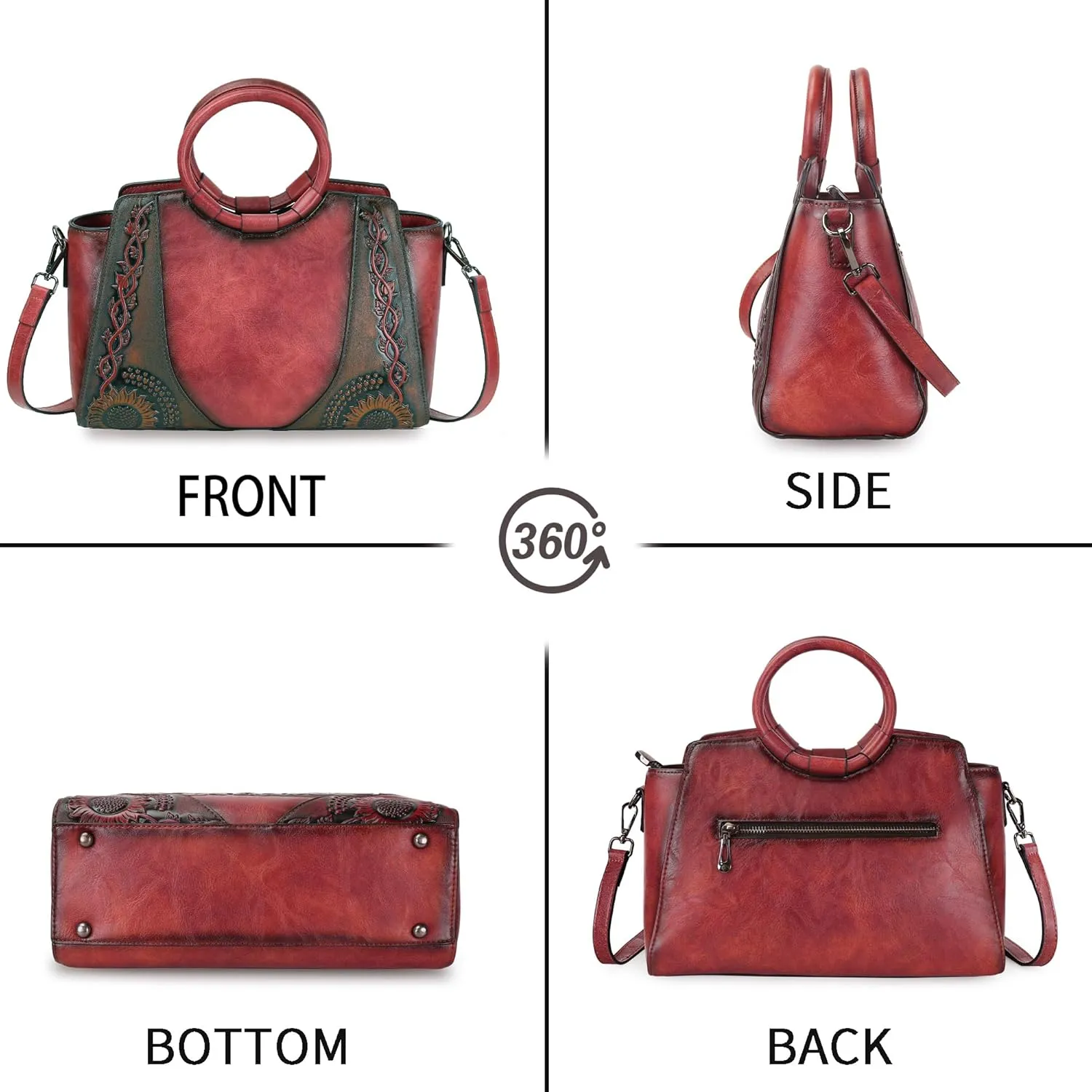 Women Satchel Handbags Crossbody Bag Top Handle Purse ans Hanbags Leather Shoulder Bag Hobo Medium Size Tote