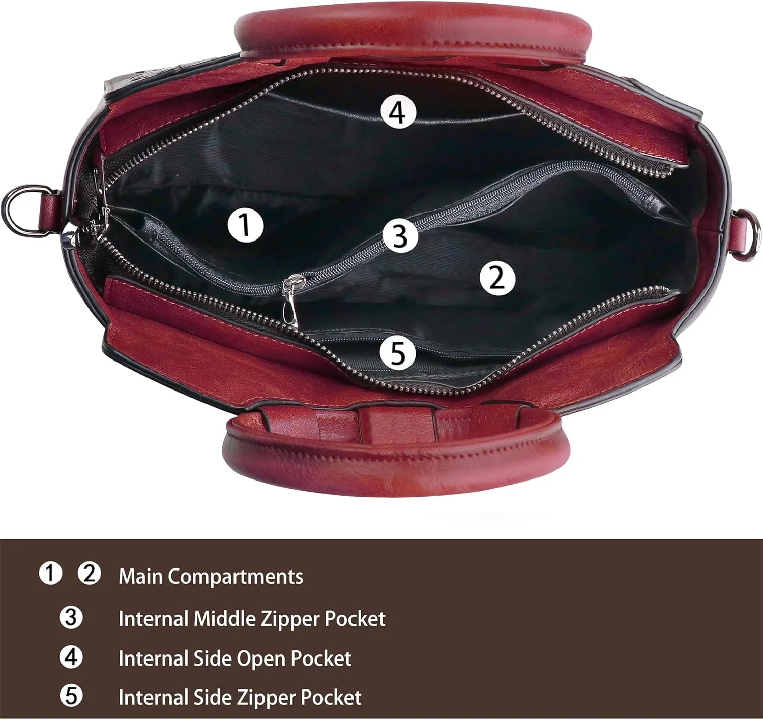 Women Satchel Handbags Crossbody Bag Top Handle Purse ans Hanbags Leather Shoulder Bag Hobo Medium Size Tote
